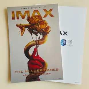 清倉 現貨 海外官方正版 厚版表面炫銀 飢餓遊戲 鳴鳥與遊蛇之歌 IMAX CINITY海報