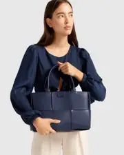 [Belle & Bloom] Long Way Home Woven Tote - Navy