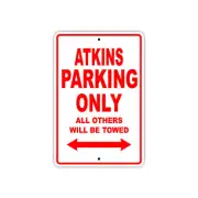 Atkins Parking Only Boat Ship Yacht Marina Dock Notice Aluminum Metal Sign