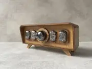 Handmade Nixie Tube Clock IN-12 - Made in Ukraine - Vintage Retro Table Clock -