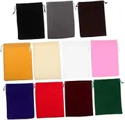 Mobestech 11pcs Mini Velvet Pouches Soft Drawstring Bags Small Cloth Present Bags Portable Candy Bags Travel Storage Pouches for Headphones Snacks Small Items