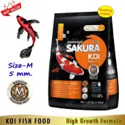 Size-M KOI Food Fish / Goldfish High Growth Formula "SAKURA" 1.25 kg.