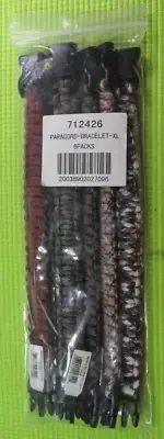 Paracord Bracelet x6 Hillman Group 712426 - Extra Large - 6 Piece new T-28