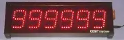 6 Digit Industrial Production Counter Display - 2.3" High LED Digits