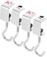 SOESFOUFU 4pcs Table Bag Hooks Under Desk Handbag Hanger Clamp for School Bags Headphones Stylish Designs for Indoor Outdoor Use