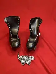 Mens Street King Black Roller Derby Outdoor Roller Skates Metal Wheels Size 4