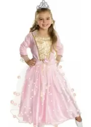 Girls Light Up Twinkle Pink Princess Queen Costume