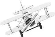 CLISPEED Vintage Iron Airplane Model Retro Style Plane Ornament for Home Decor Elegant Aircraft Artwork for Living Room Bedroom House