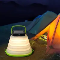 在飛比找松果購物優惠-Besthot 太陽能防潑水伸縮露營燈 手提帳篷夜燈 USB