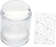Set Nail Stamp Nails Art Template Tools Stamper for Nails French Manicure Stamp Nail Polish Stamper Nail Print Stamper Nail Tools for Nail Art Stencils Transparent Silica Gel