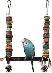 Bird Swings for Parakeets - Perches Toy for Cockatiel Cage | Decorative Hangable Bird Cage Chewing Swing for Parrot Parakeet Cockatiel
