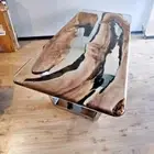 Epoxy Resin table, Living room table, Custom live edge epoxy resin dining table