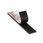 Self Adhesive Hook Loop Tape - Black 1m