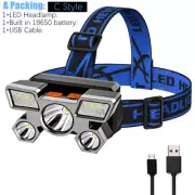 Portable Flashlight Lantern Headlamp Outdoor Camping Headlight 5 LED Head Torch