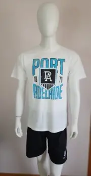 Port Adelaide Power AFL AFPOR0839 W24 Mens Short Sleeve Pyjama Set Size M New