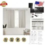 Elegant 72-Inch Blackout Linen Curtains - Insulated & Noise-Reducing Drapes