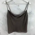 Banana Republic Velvet Cami Top XS Drape Front Adjustable Strap MAUVE OVERSIZE