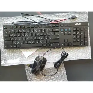 【愛買舖】全新 華碩 ASUS USB AW211 標準有線鍵盤 光學滑鼠 鍵盤滑鼠組 鍵鼠組 裝機用 文書處理