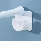 2 Pcs 2pcs Curtain Hooks No Drilling Adhesive Rod Holders for Wall Window