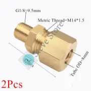 8mm x 1/8 Male BSP G Thread Connector Brass Compression Fitting for 8mm OD Tube