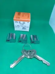 Kaba Ilco 6-Pin Interchangeable Core Keyway A, Master Key System 44 Satin Chrome
