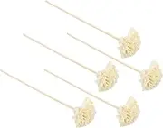 4sets Decorative Aromatherapy Carnation Flower Diffuser Sticks Natural Material Home Adornments for Fragrance and Room Decoration Beige No Heat Diffuser Accessories 5pcs*4