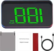 Hud Display Car Windshield | Hud for Car Windshield - Large Screen Portable Speedometer Device with Adjustable Angle for Dashboard Performance Monitoring
