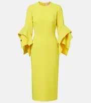 [Roksanda] Roksanda Crêpe midi dress AU 8 yellow