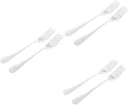 Alipis 3sets Valentine's Fork Telescope Fork Table Fork Growing Trays Pastry Fork Basket Fork Needle Threader Buffet Fork Arugula Tray I Forking Love You Salad Fork Silver Stainless 2pcs*3