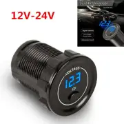 Mini Motorcycle Car 12V-24V LED Panel Display Voltmeter With Independent Switch (for: Mini)