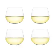 Set of 4 Steamless B+ Wine Glasses 540ml Size 23X23X10cm in White by Plumm