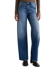 Ag Adria Low Rise Wide Leg Jeans in Headline