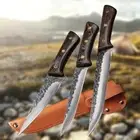 Full Tang Boning Knife Stainless Steel Wood Handle Slicing Eviscerate Bone Ribs