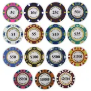 Bulk 800 Monte Carlo Club Poker Chips - 14 gram - Pick Your Denominations