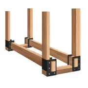 Firewood Log Storage Rack Bracket 4 Pack,Fireplace Wood Storage Holder,Indoor...