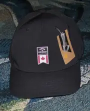 NEW CALLAWAY CANADA Adjustable Golf Cap Hat Adjustable Black Polyester & Spandex