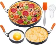 3 Packs Large Egg Rings for Frying Egg,8" Large Omelet Ring,6" Pancake Ring,4"