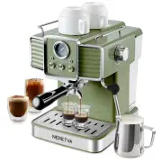 Neretva Espresso Coffee Machine 15 Bar Espresso Maker with Milk Frother Steam...