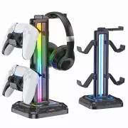 RGB Controller and Headset Holder with Rotatable Hook