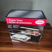 2 Testors Clear Plastic Display Cases For 1:24 or 1:25 Scale New In Box