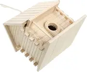 Wooden Bird House for Parakeets and Lovebirds Outdoor Nesting Box Practical Design for Breeding and Incubation Chic Style for Garden Balcony