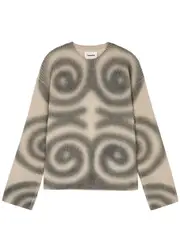 Nanushka Maura Printed Wool-blend Jumper - Cream - S (UK8-10 / S) S (UK8-10 / S)