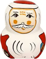 Stacking Nested Set Handmade Wooden Dolls Russian Nesting Dolls 10 Pieces Santa Claus Cartoon Pattern for Home Decoration Kids Toy Handmade Nesting Dolls