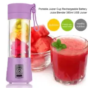 380ml USB Rechargeable Juicer Bottle CUp Juice Citrus Blender Lemon7304
