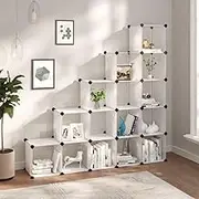 Storage Cube Organiser with 15 Cubes Transparent PP Shoe Storage