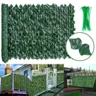 Faux Ivy Leaf Leaves Artificial Hedge Privacy Fence Screen Wall Decor Outdoor US