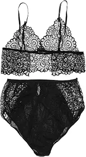 [TOVINANNA] 1Set Lace Bodysuit for Women Elegant Outfit for Sleepwear Honeymoon and Parties Skin Friendly Material Black