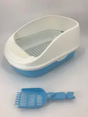 YES4PETS Large Portable Cat Toilet Litter Box Tray House with Scoop and Grid Tray
