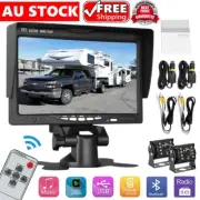 7"Vehicle HD Backup Camera System Reversing Mirror Monitor Kit For Truck Trailer