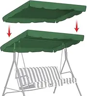 Swing Canopy Replacement Cover,Waterproof Canopy Top Cover for 2/3 Seater Swing Chair Awning Swing Cover,for Outdoor Garden Patio Yard,Red,190x132x15cm